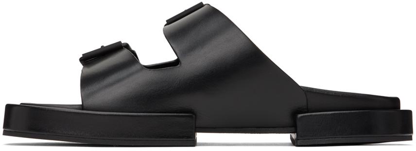 【関税込み】Block Henri Sandals - Ann Demeulemeester - Black ANN DEMEULEMEESTER Black Henri Sandals - Sandals - BeyondStyle