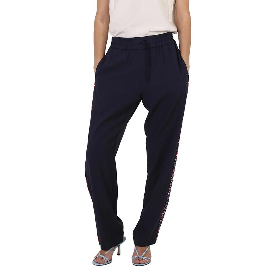 Kenzo Kenzo Midnight Blue Straight-Leg Cropped Track Pants, Brand Size 36 (US Size 4) 1
