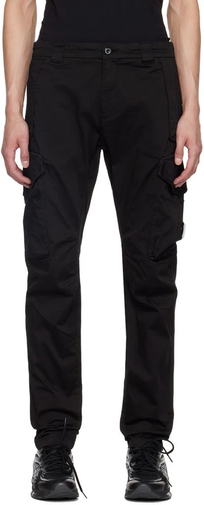 C.P. Company Black Ergonomic Cargo Pants 1