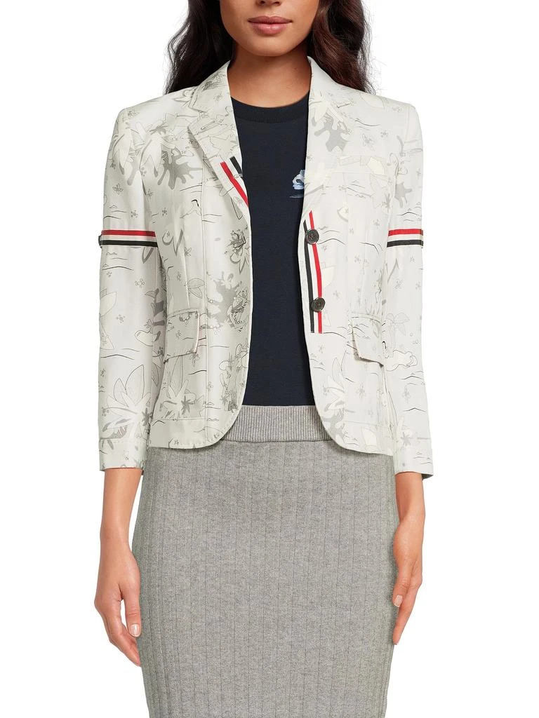 Thom Browne   ​Botanical Print Tailored Sport Coat 1