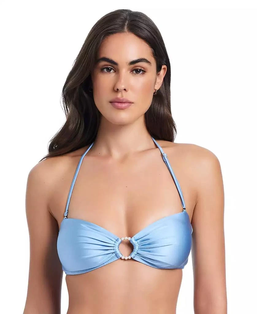 Red Carter Pearls Of Wisdom O-Ring Bandeau Top 4