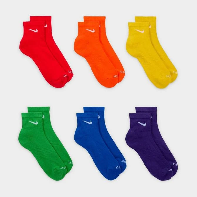 NIKE Nike Everyday Plus Cushioned 6-Pack Quarter Training Socks 5