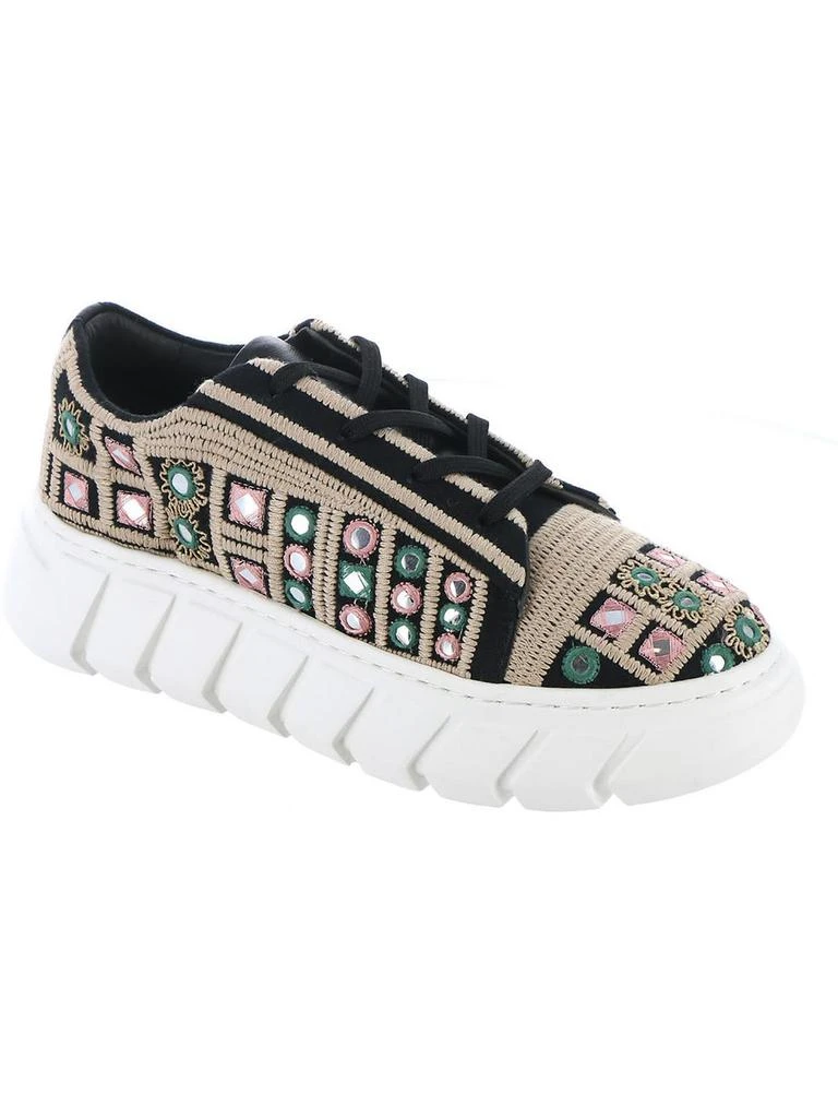 Free People Catch Me If You Can Womens Embroidered Embellished Casual And Fashion Sneakers 1