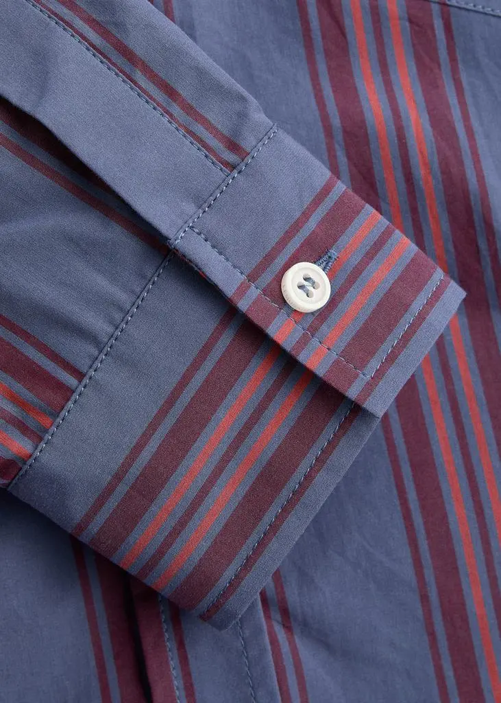 LMND LEMONADE Chiara striped cotton-poplin shirt 5