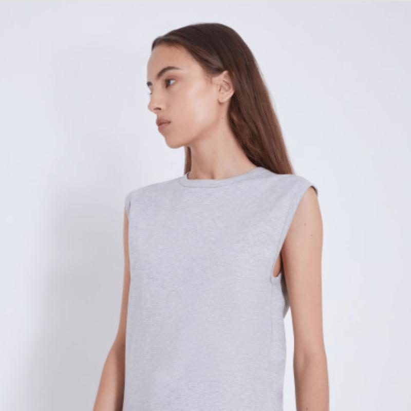 Loulou Studio Brani Tank Top Grey Melange