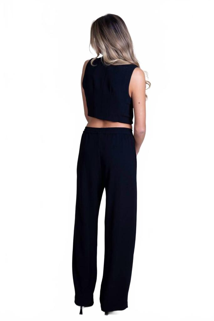 Enza Costa Crepe Vest In Black