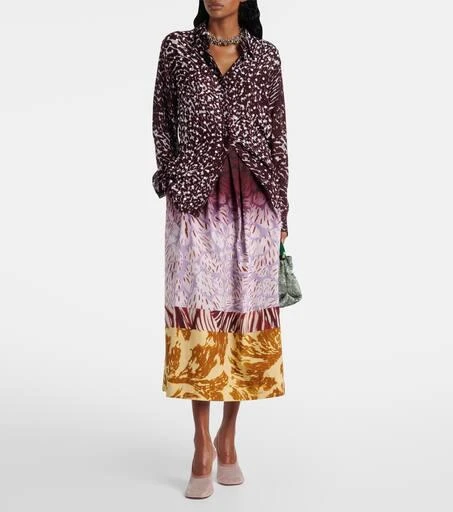 Dries Van Noten Printed cotton maxi skirt 2