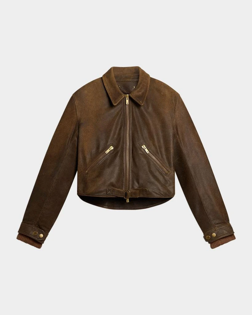 Golden Goose Journey Short Leather Jacket