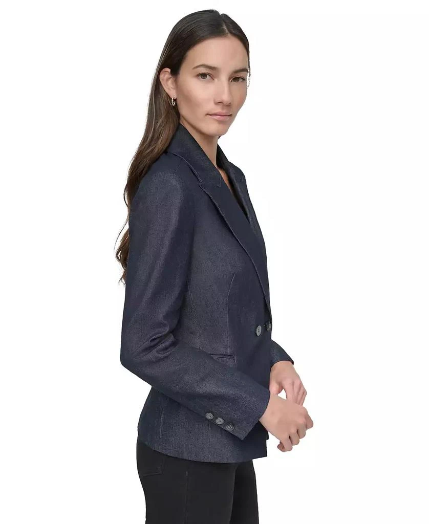 DKNY Women's Double-Breasted Denim Blazer 3