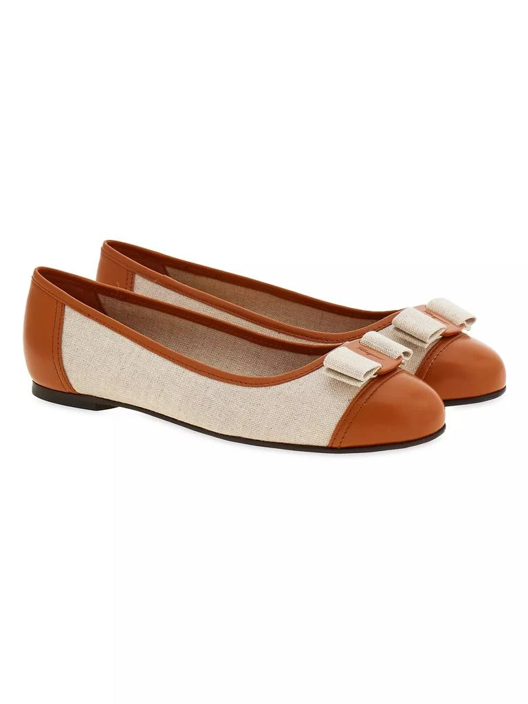 Salvatore Ferragamo Varina Sun Leather Ballet Flats 2
