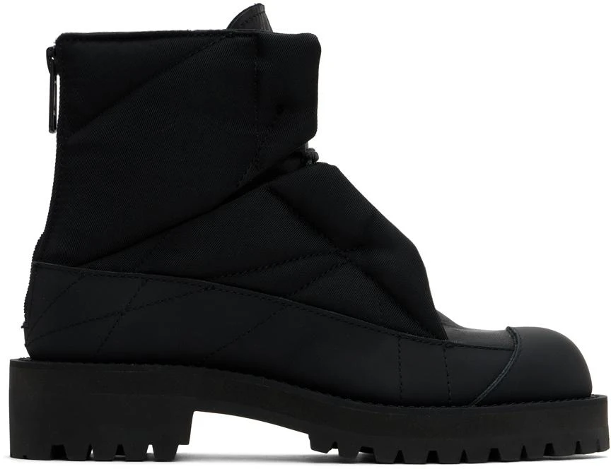 YOHJI YAMAMOTO Black Short Padded Boots 1