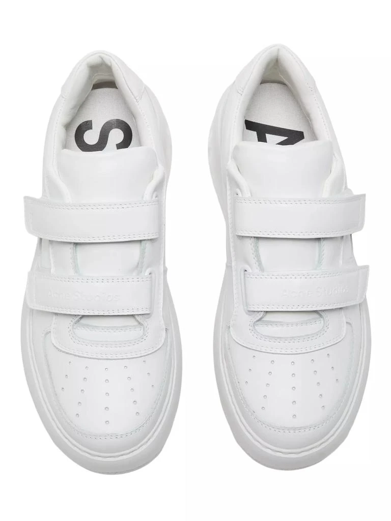 Acne Studios Steffey Leather Hook-and-Loop Sneakers 4