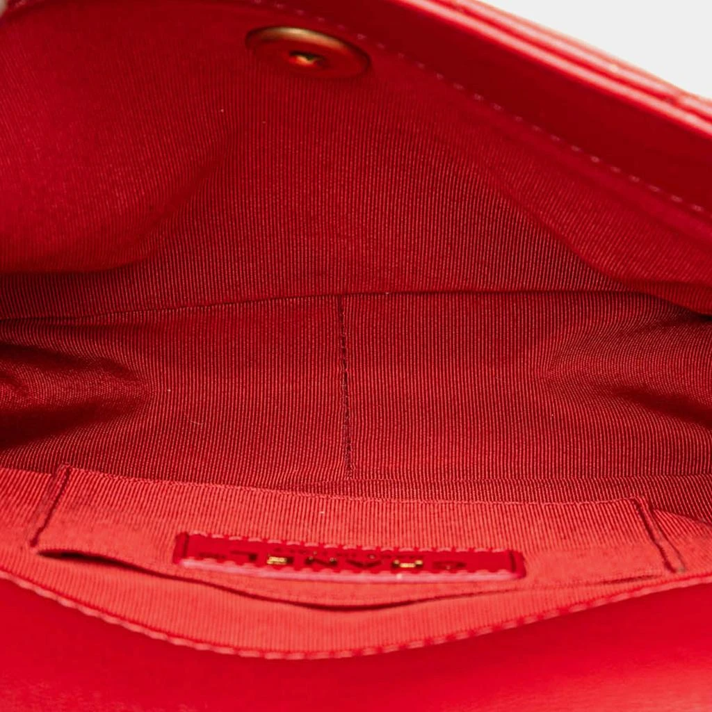 Chanel Chanel Red Lambskin Mini Quilted Soft Square Flap Shoulder Bag 12