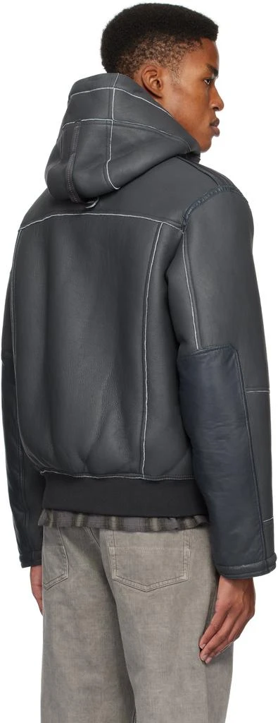 Parajumpers Black Elton Special Leather Jacket 3