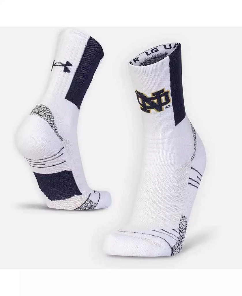 Under Armour Men's White Notre Dame Fighting Irish Playmaker Crew Socks 1