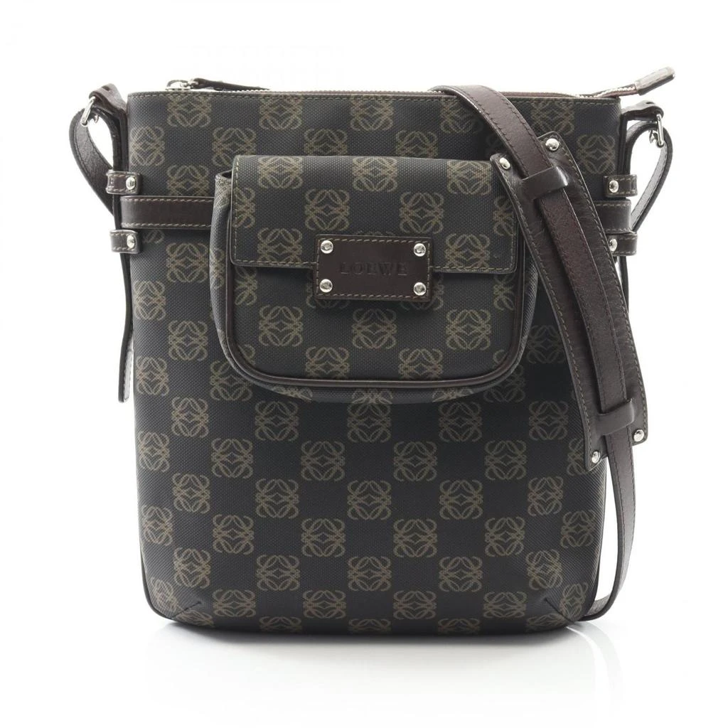 Loewe Coated Canvas Leather Shoulder Bag (Pre-Owned)