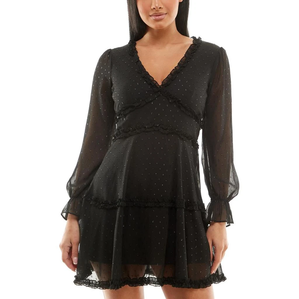 B. Smart Juniors Womens Mini Ruffled Fit & Flare Dress 3
