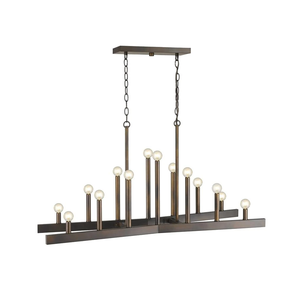 Hivvago Fallon 14-Light Oil-Rubbed Bronze Island Pendant 3