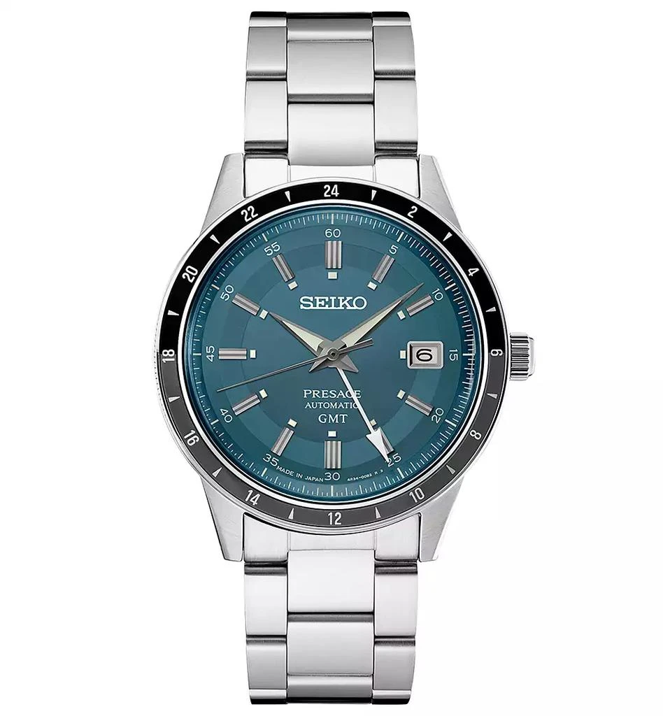 Seiko Men's Automatic Presage GMT Stainless Steel Bracelet Watch 41mm 1