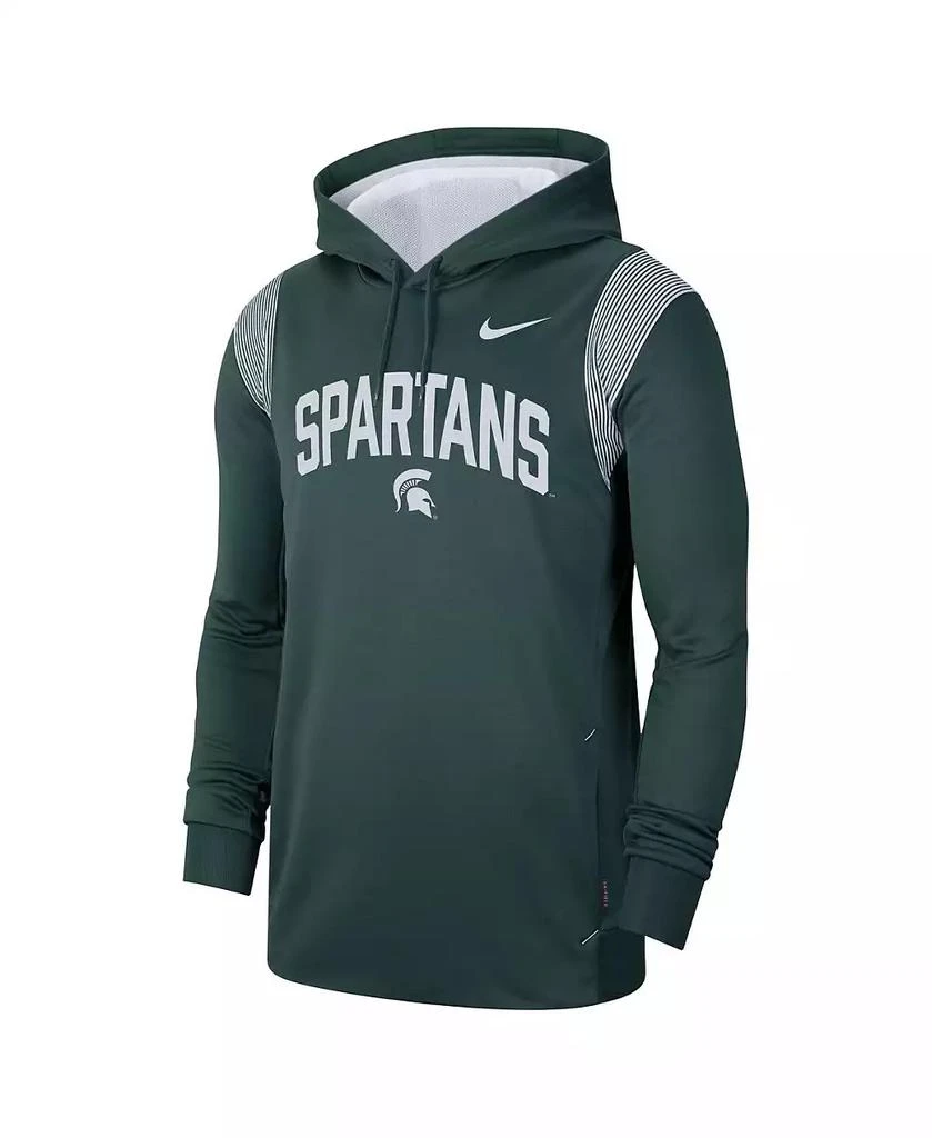 NIKE Men's Green Michigan State Spartans 2022 Game Day Sideline Performance Pullover Hoodie 2