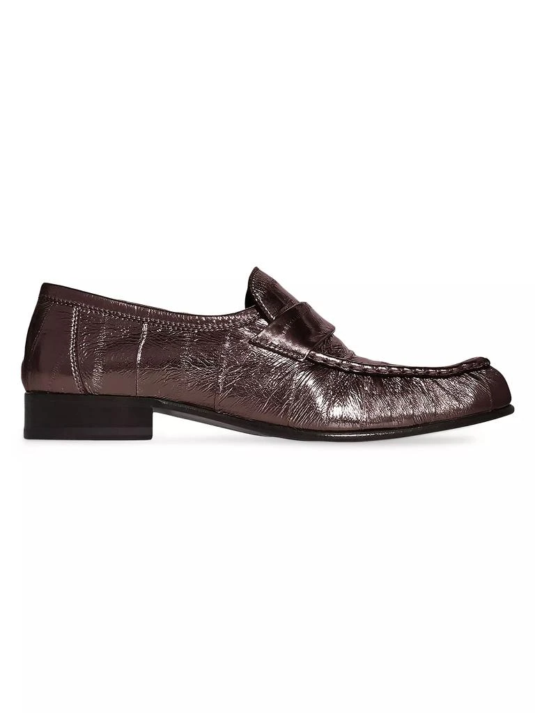 The Row Metallic Eel Skin Loafers 1