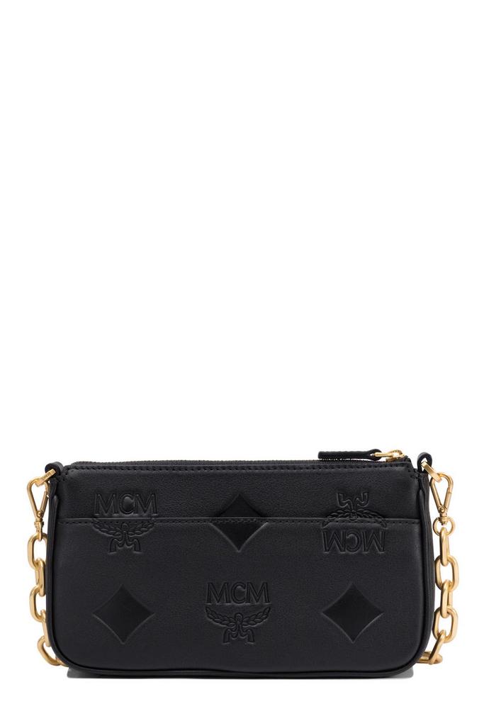 MCM MCM Aren Maxi Monogram Leather Chain Crossbody Bag