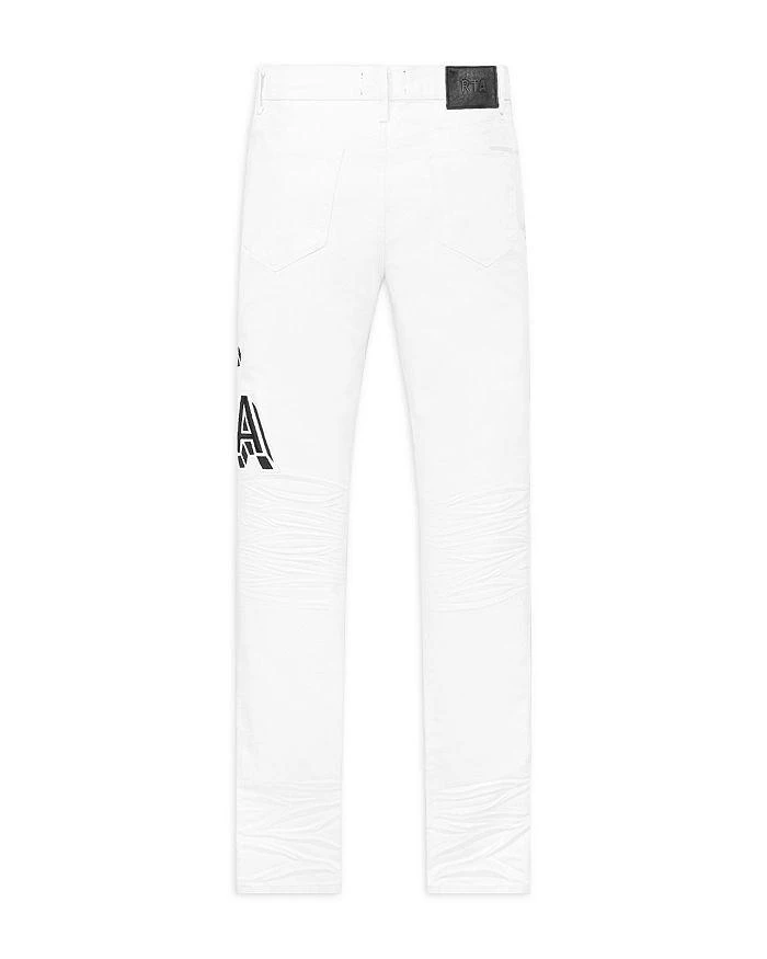 RTA Bryant Slim Fit Jeans in White Collegiate 2