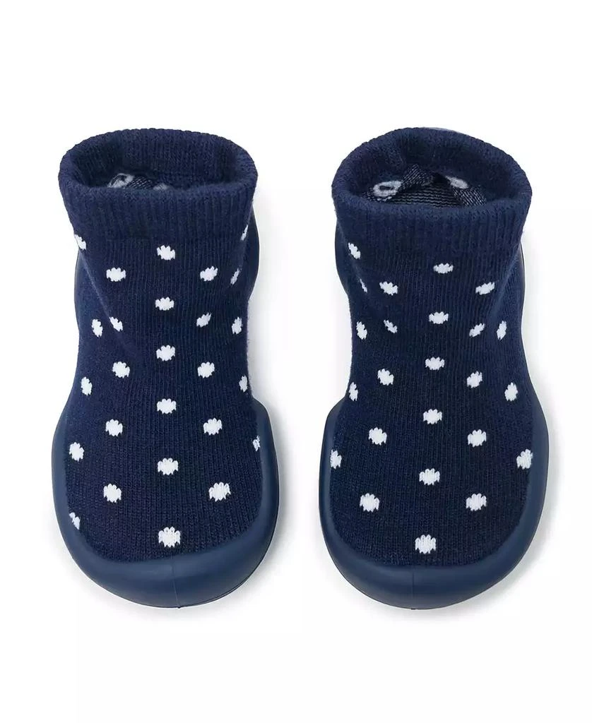 Komuello Toddler First Walk Sock Shoes Dotty Navy