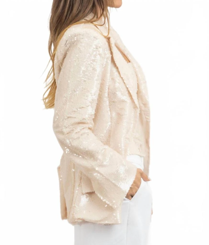 Fore Collection Emre Blazer And Strapless Tube Set In Blush 3