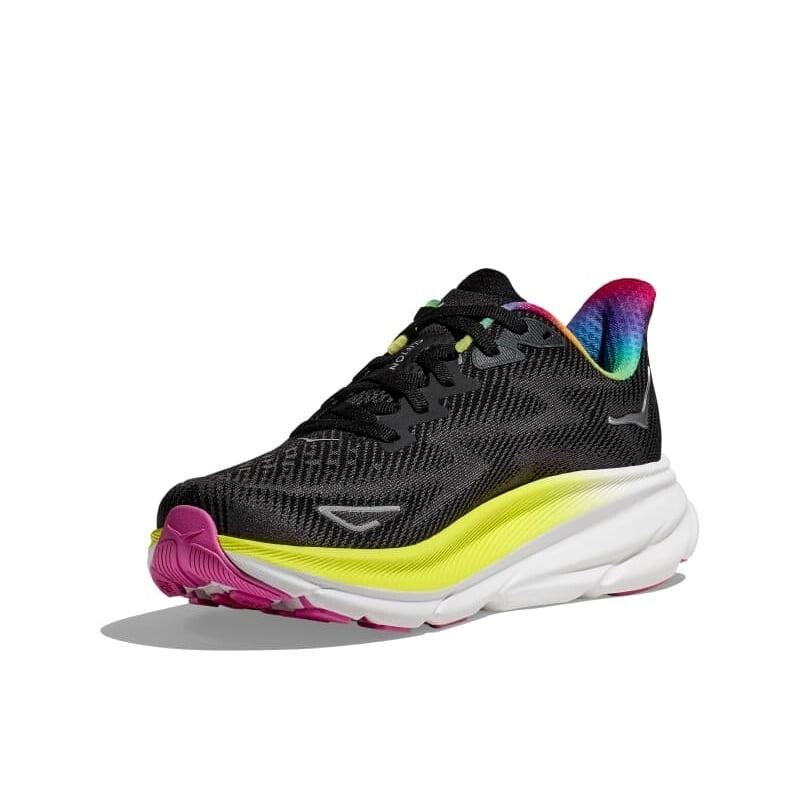 Hoka One One Clifton 9 1127895-BAAB Sneakers Mens 13 Black Running Shoes EEE4105