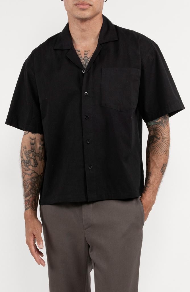 Raga Short Sleeve Cotton Button-Up Shirt