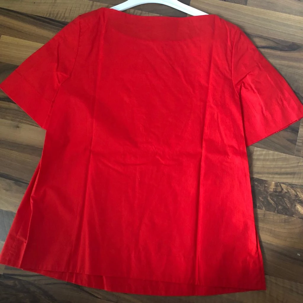 cos Red Top blouse arm pleat detail A-Line 2