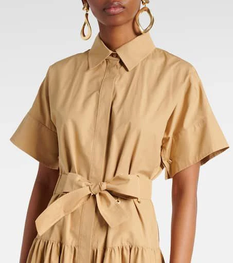 Max Mara Agoraio pleated cotton shirt dress 4