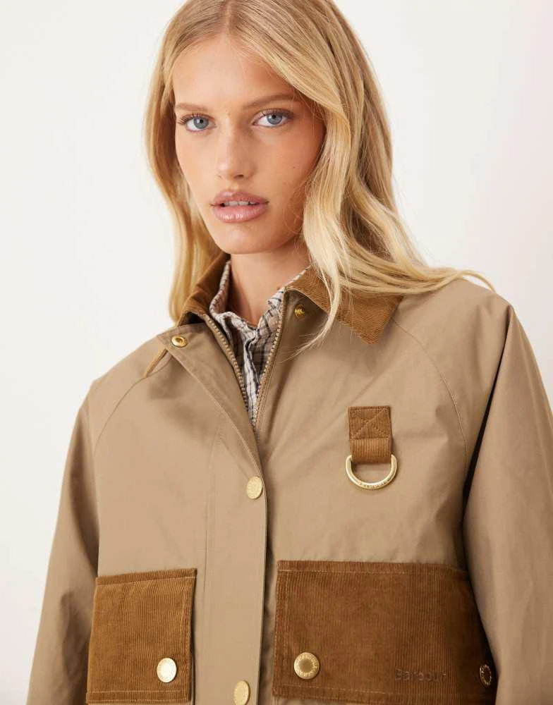 Barbour Barbour Phoebe casual jacket in military brown/navy 4