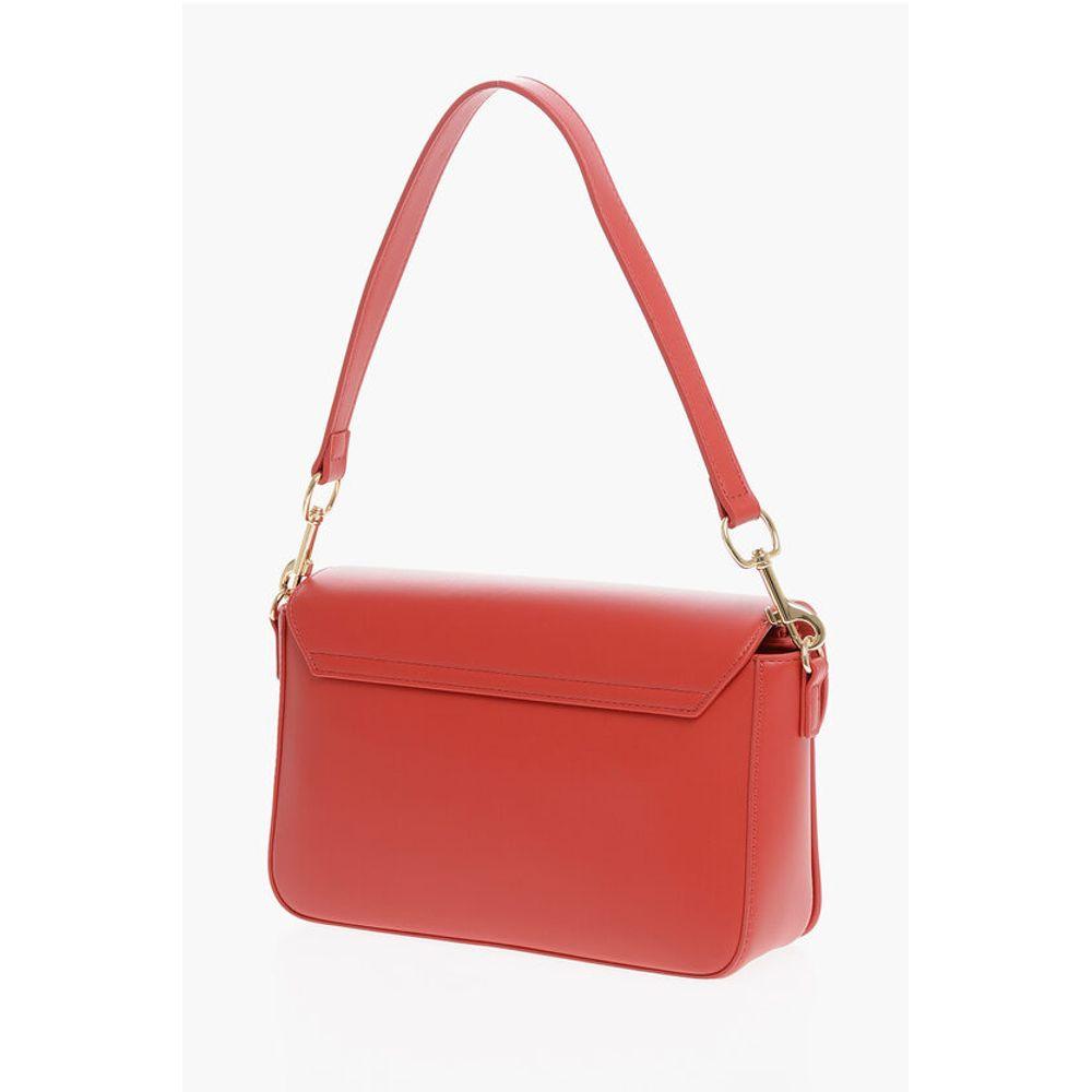 Moschino LOVE Faux Leather Bag with Golden Details and Removable Women's Shou