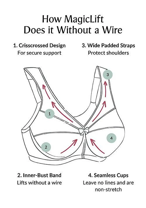 Glamorise® Full Figure Plus Size Magiclift Seamless T Shirt Bra Wirefree 1080 4