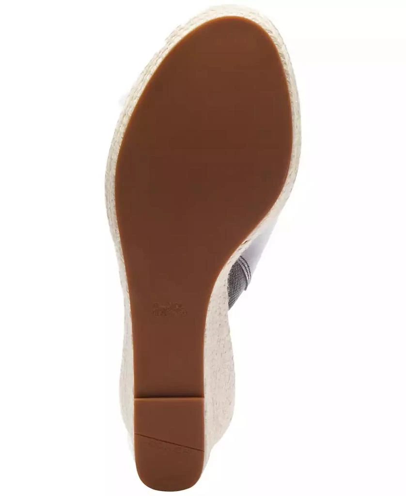 Coach Gloria C Slide-On Espadrille Platform Wedge Sandals 5