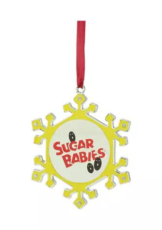 Northlight 3.5Inch Yellow And Red Snowflake Sugar Babies Candy Logo Christmas Ornament