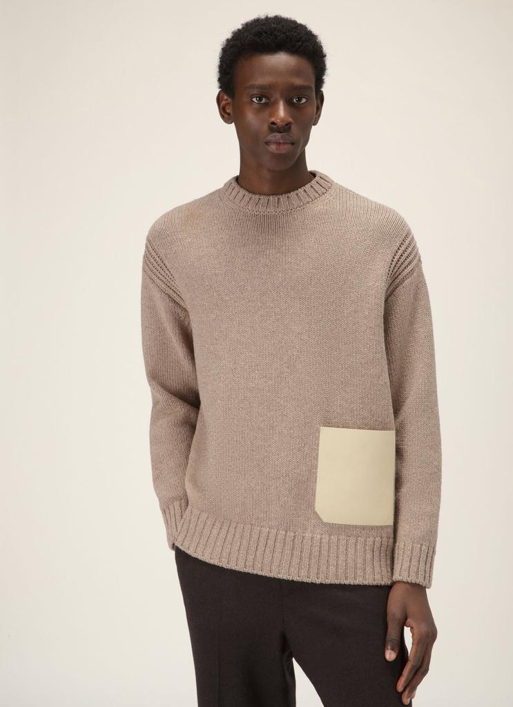 Bally Leather Pocket Sweater