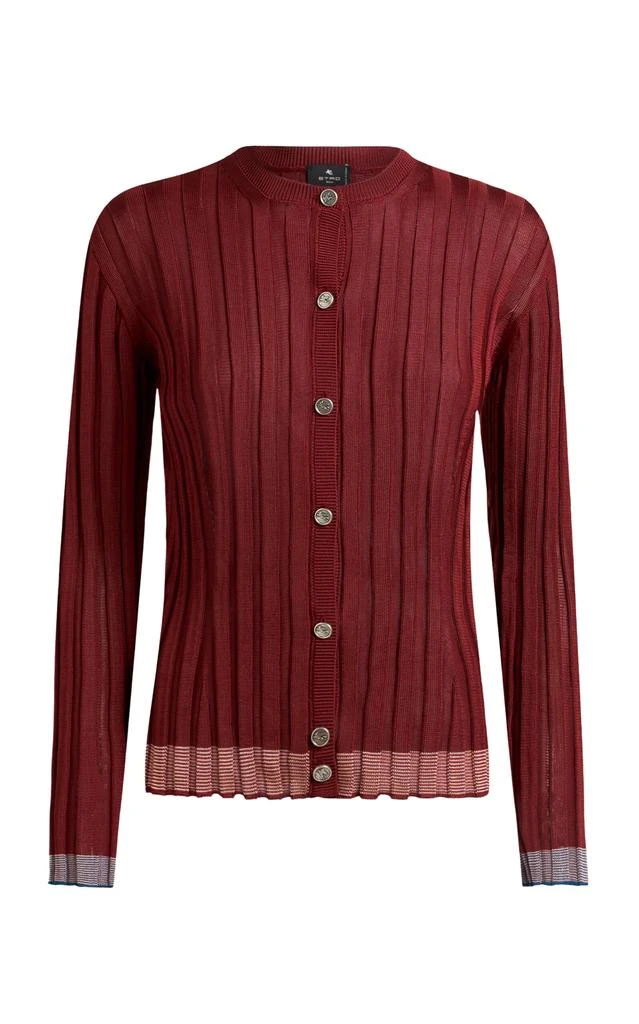 ETRO Etro Ribbed-Knit Cardigan - Moda Operandi 1
