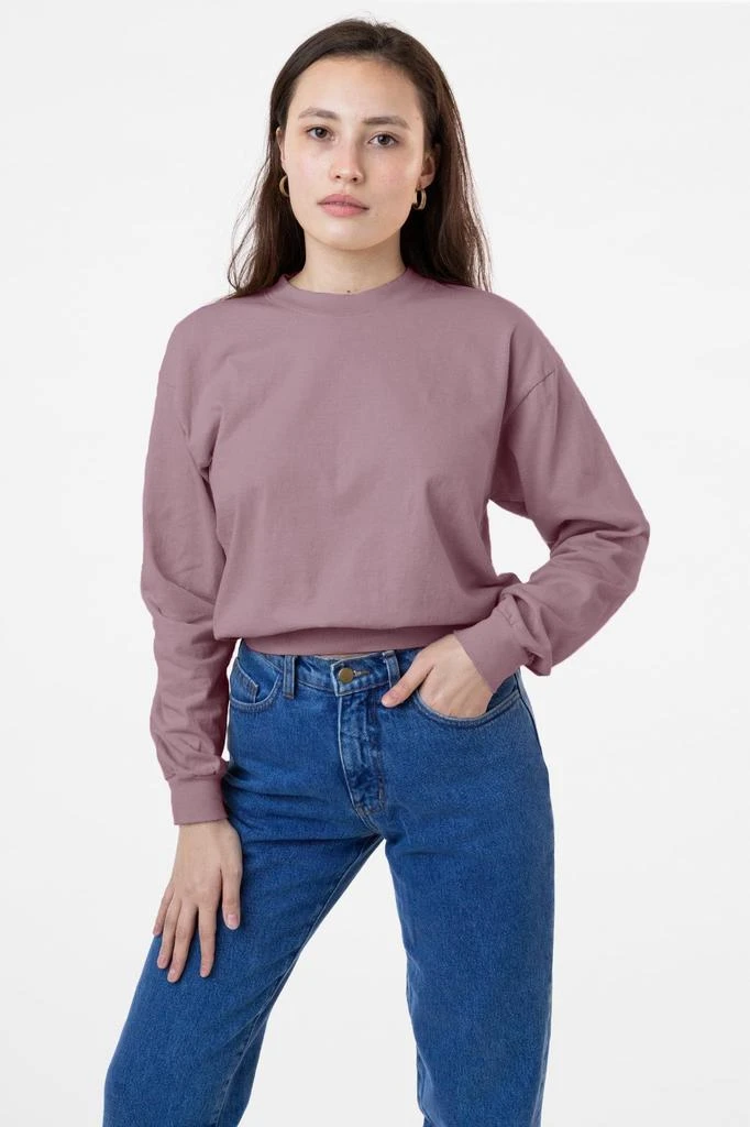 Los Angeles Apparel 1804GD - Long Sleeve Garment Dye Cropped Mockneck 7