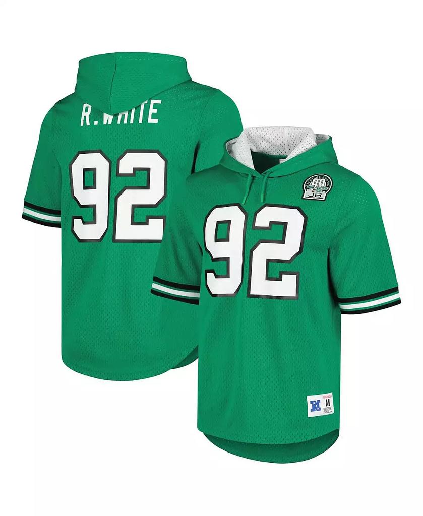 Mitchell & Ness Men's Reggie White Kelly Green Philadelphia Eagles Retired Player Name and Number Mesh Hoodie T-shirt
