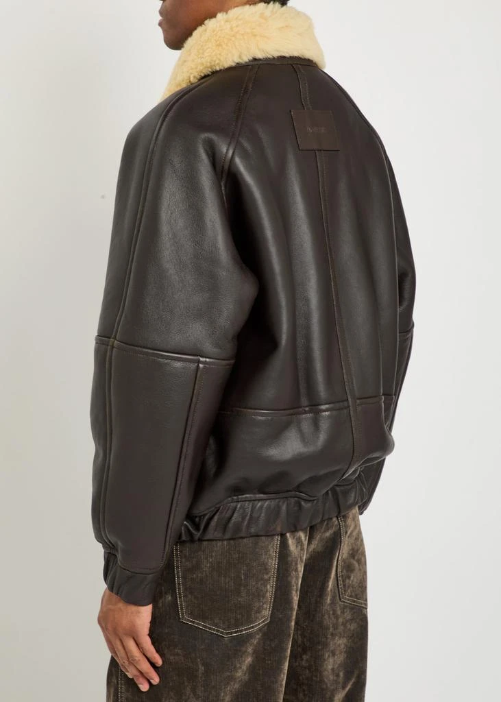 Jacquemus Le Bombardier leather bomber jacket 3