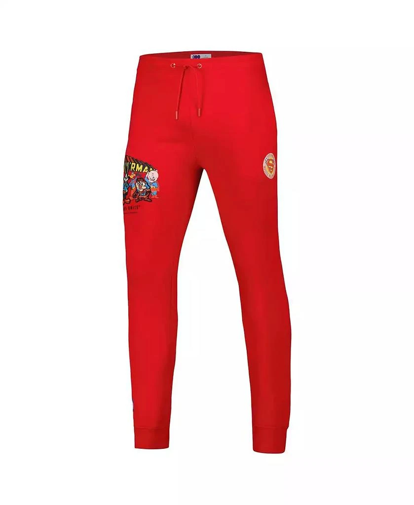 Freeze Max Men's Red Looney Tunes Superman Fleece Jogger Pants 2