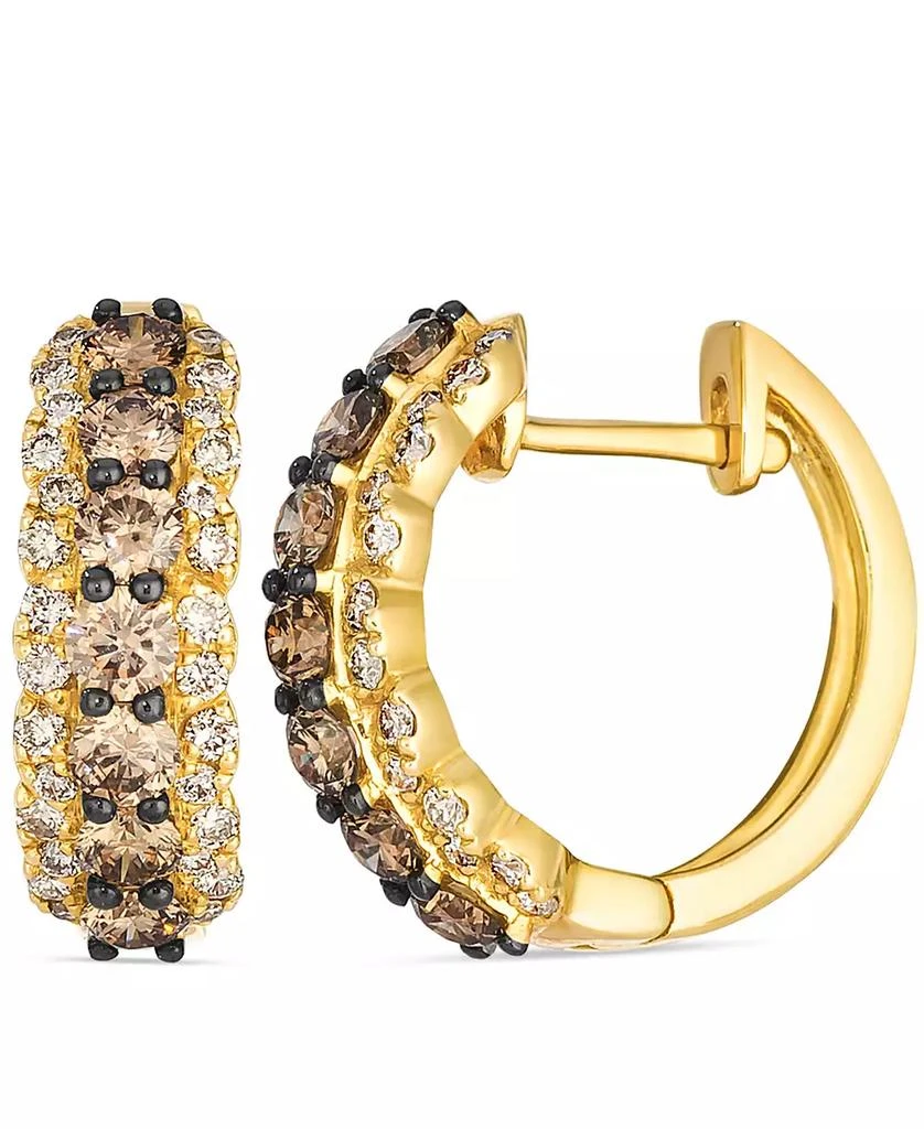 Le Vian Nude Diamond (0.38 ct. t.w.) and Chocolate Diamond (0.97 ct. t.w.) Earrings in 14k Honey Gold