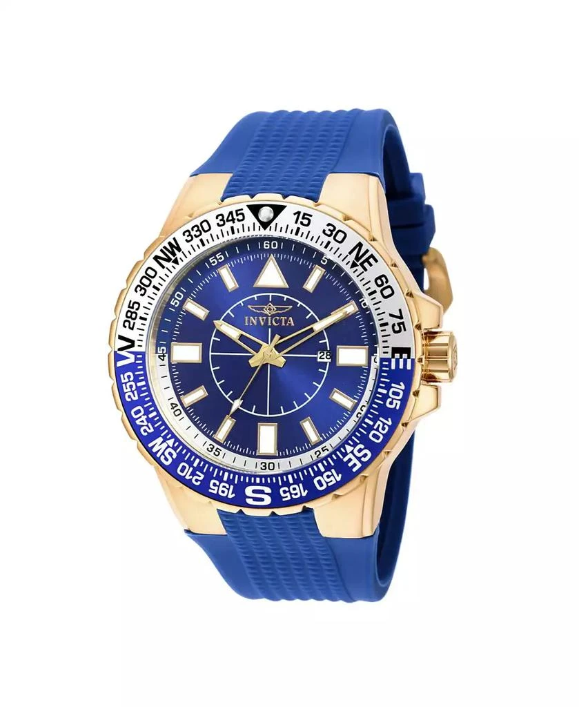 Invicta Men's 19270 Aviator  Quartz 3 Hand Blue Dial Watch