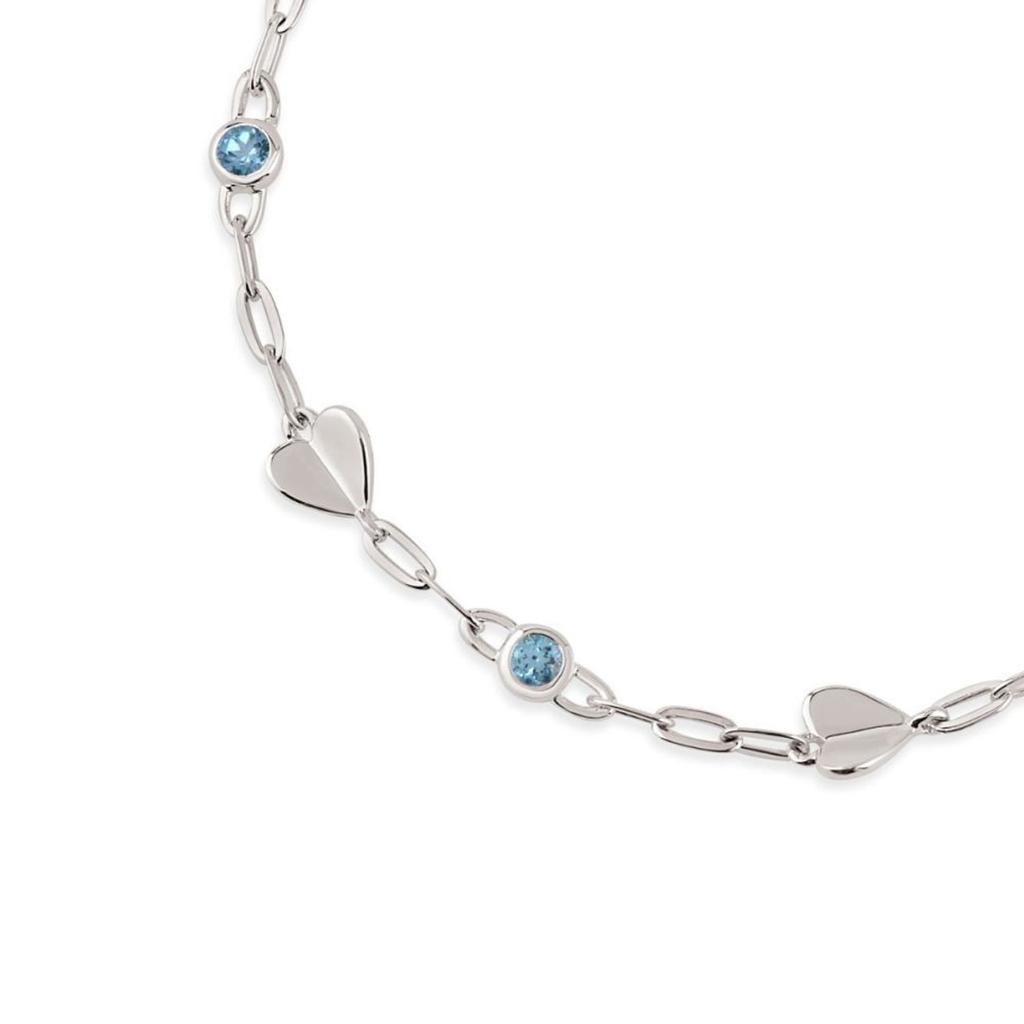 Dinny Hall Folded heart & gemstone bracelet