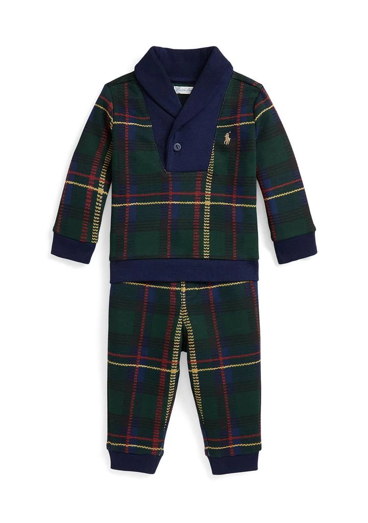 Ralph Lauren Baby Boys Plaid Fleece Sweatshirt 
Pant Set