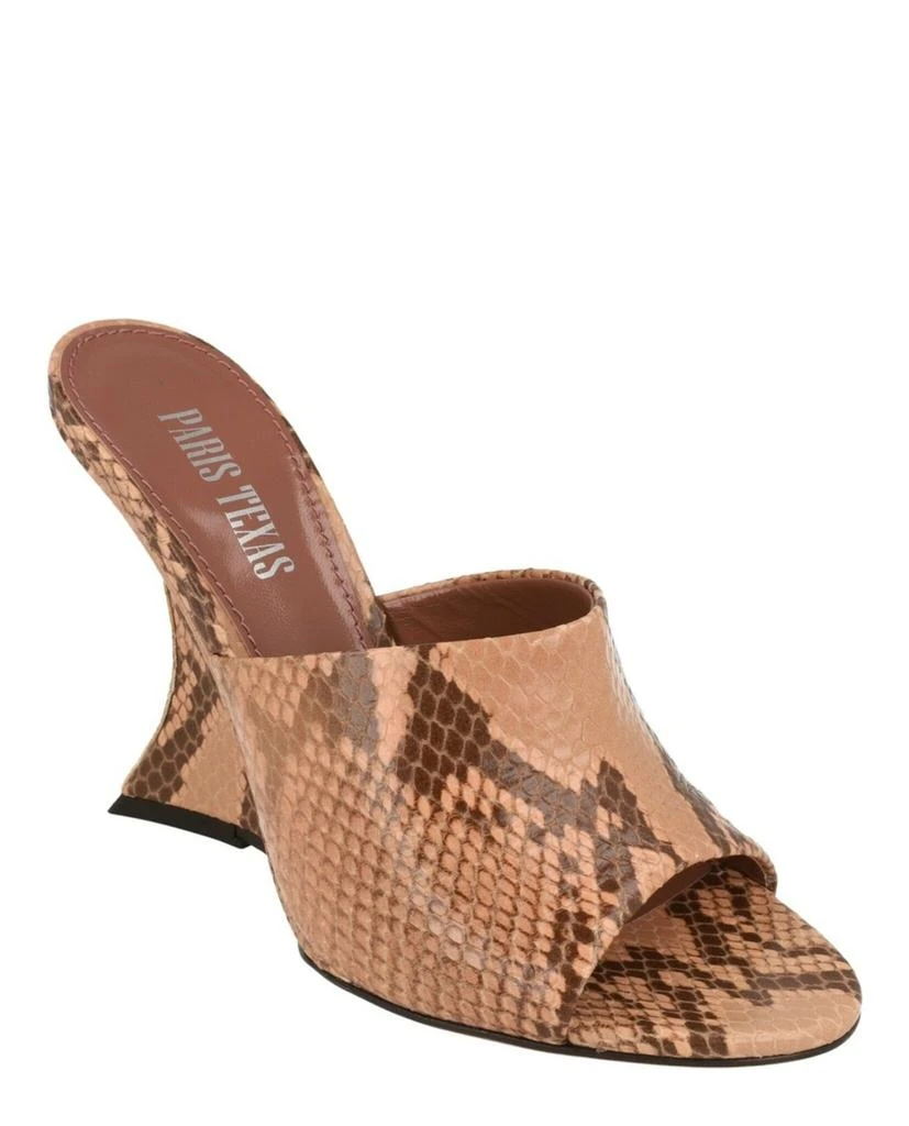 Paris Texas Nina Python Print Mules 2