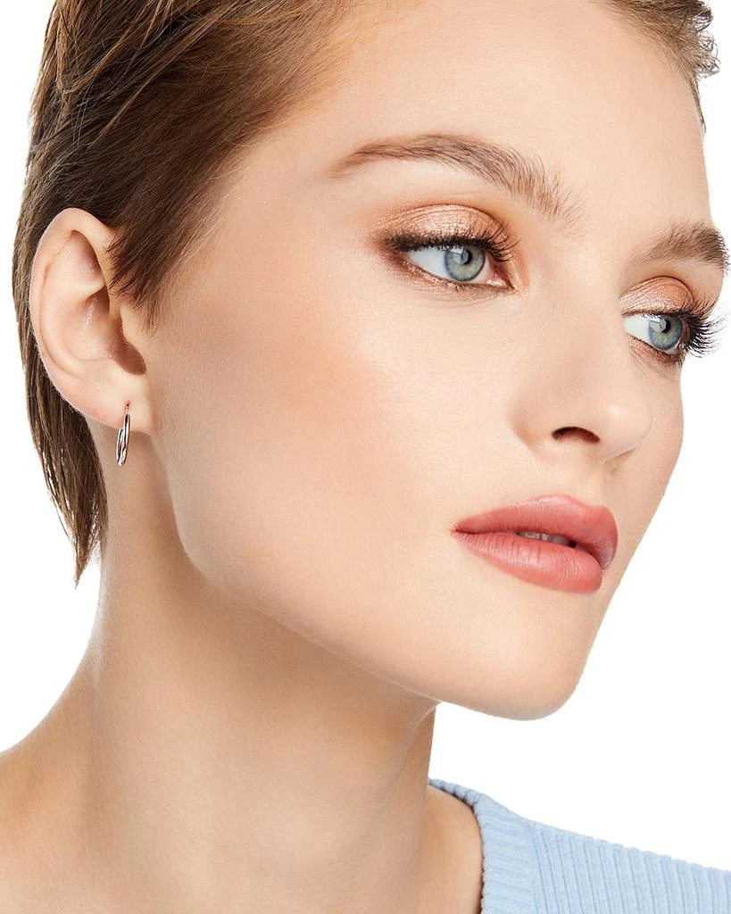 Bloomingdale's 14K White Gold Endless Hoop Earrings 3